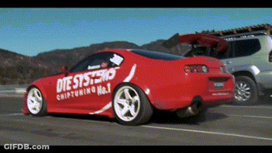 Drift Cars Red Vintage Car GIF