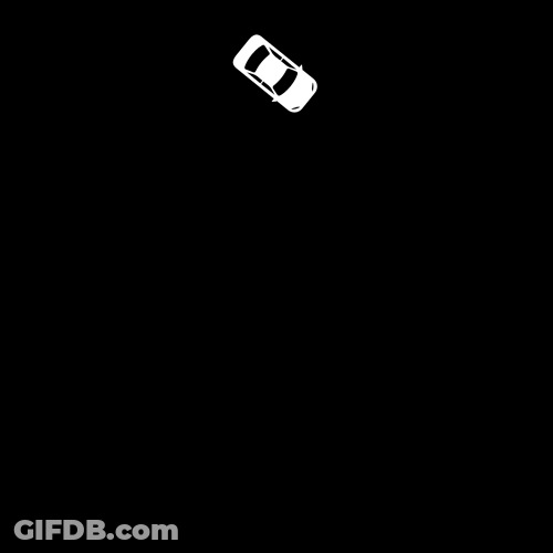 Drift Cars White Car Loop Animation GIF