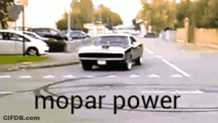 Drifting Hellcat Creating Smoke GIF