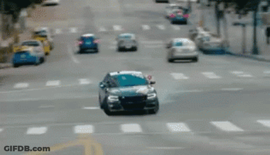 Drifting Hellcat In A Hurry GIF