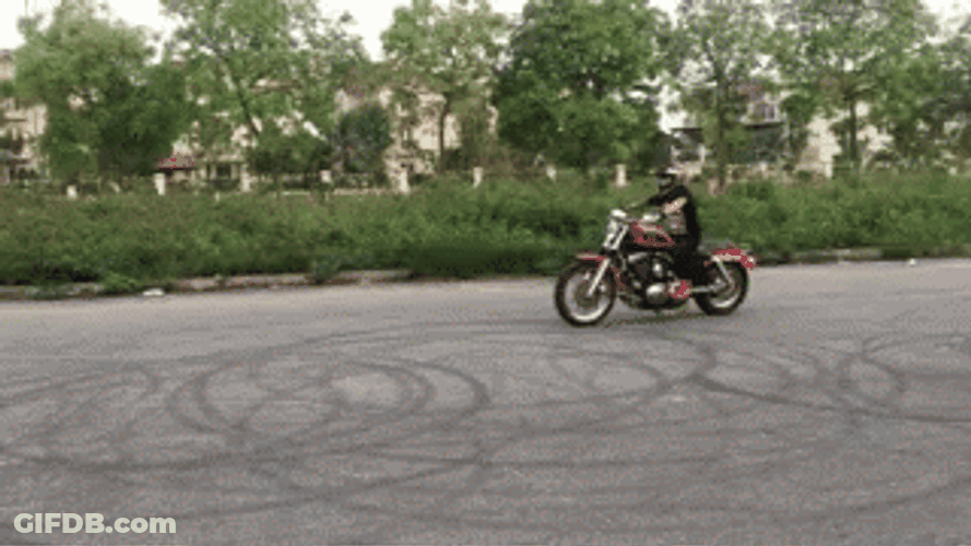 Drifting On Harley Davidson Happy Birthday GIF