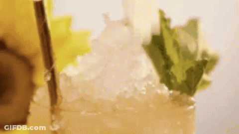 Drink With Ice And Mint Leaves GIF