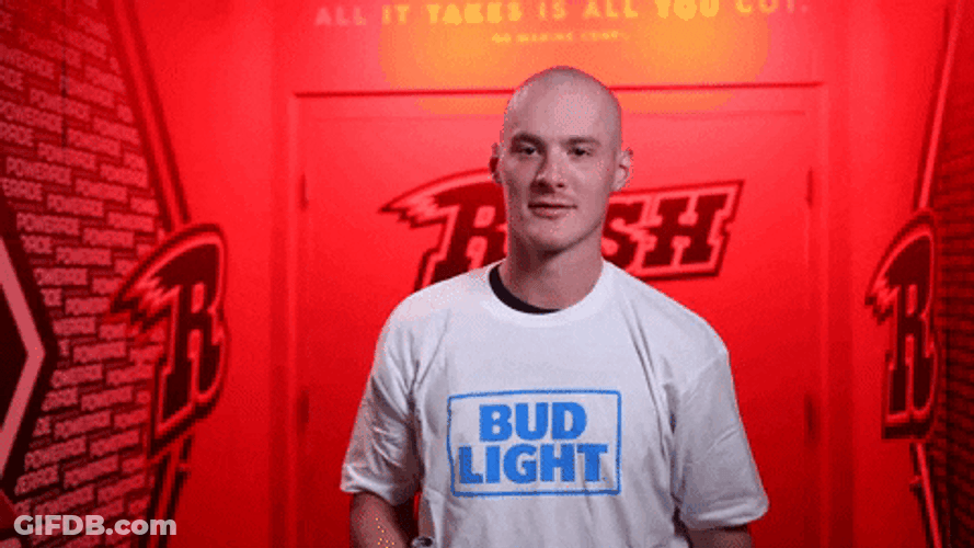 Drinking And Wearing Bud Light GIF