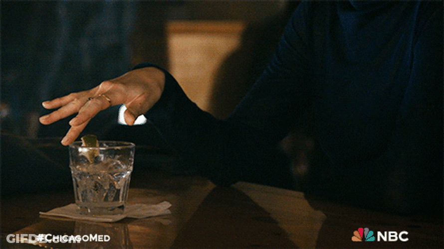 Drinking At Bar Counter Chicago Med GIF