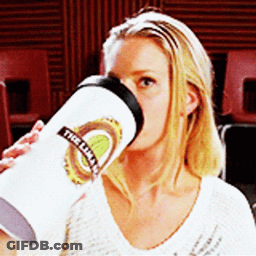 Drinking Coffee Big Cup Woman GIF