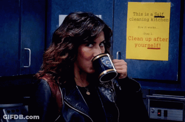 Drinking Coffee Brooklyn Nine Nine Rosa GIF