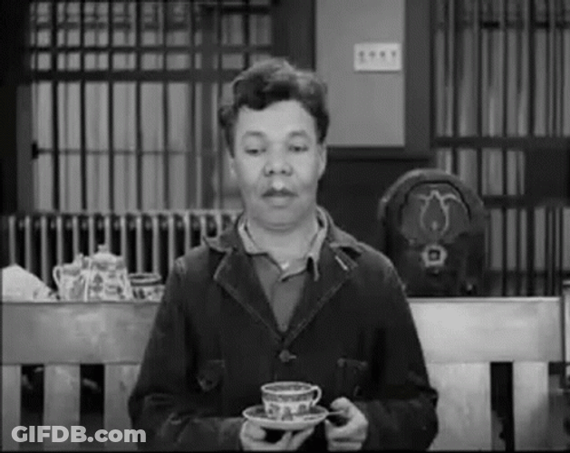 Drinking Coffee Charlie Chaplin Black And White GIF