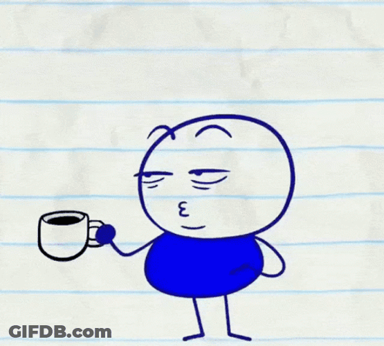 Drinking Coffee Doodle Chug GIF