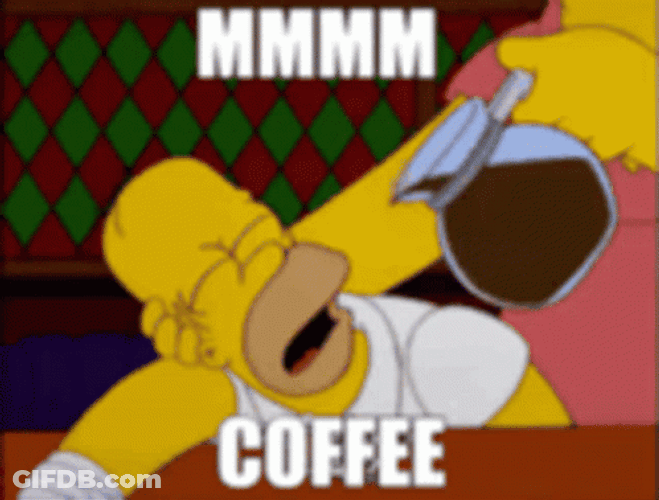Drinking Coffee Homer Simpsons Mmm GIF