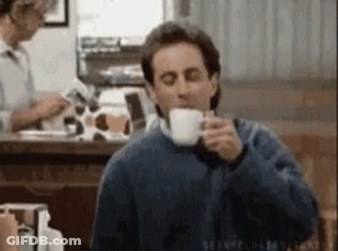 Drinking Coffee Jerry Seinfield GIF
