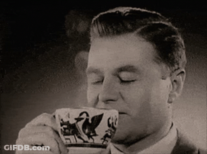 Drinking Coffee Mister Coffee Commercial GIF