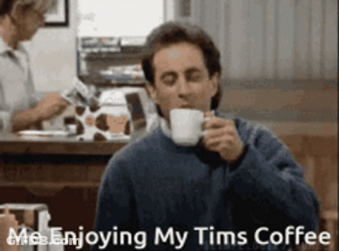Drinking Coffee Tims Tim Hortons GIF