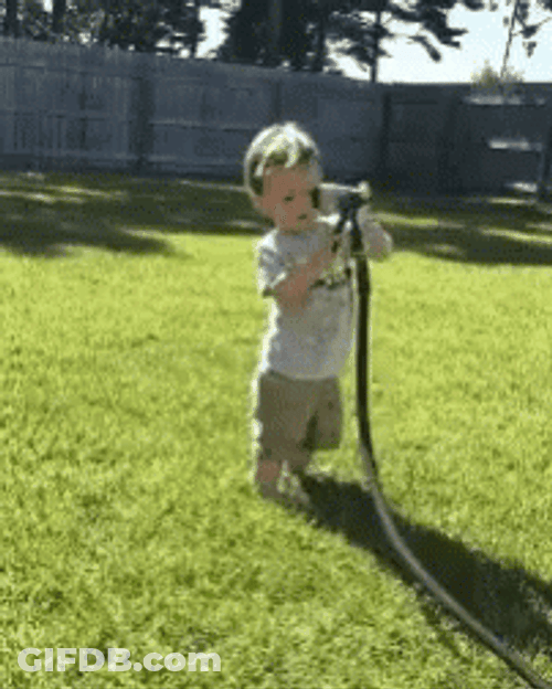 Drinking From A Fire Hose Funny Kid Fail GIF