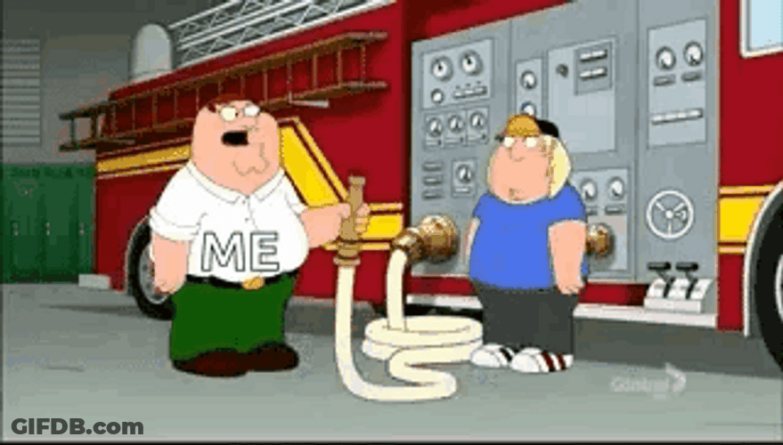 Drinking From A Fire Hose Peter Griffin GIF