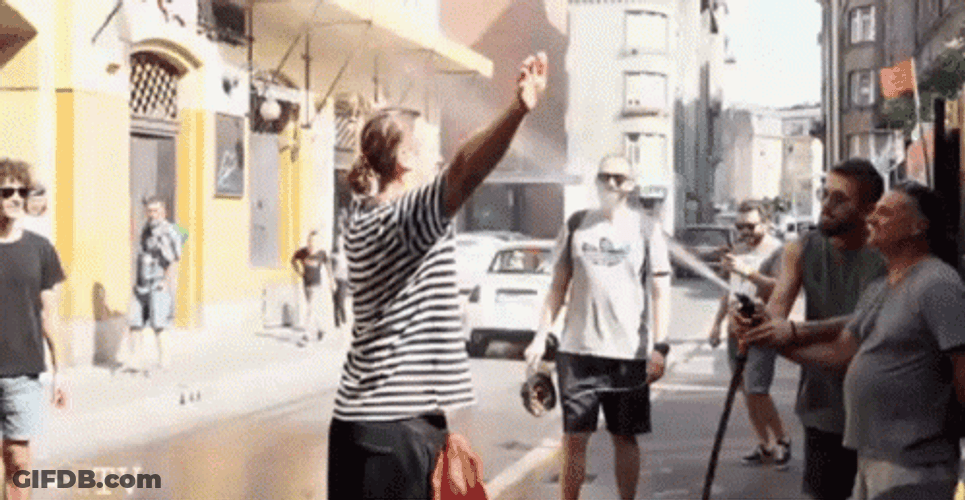 Drinking From A Fire Hose Wild Karen Sprayed GIF