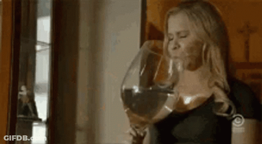 Drinking Huge Alcohol Wine Glass GIF