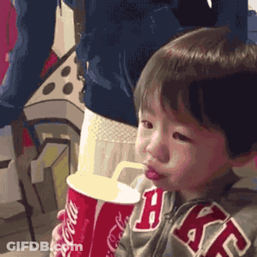 Drinking Kid Failed GIF