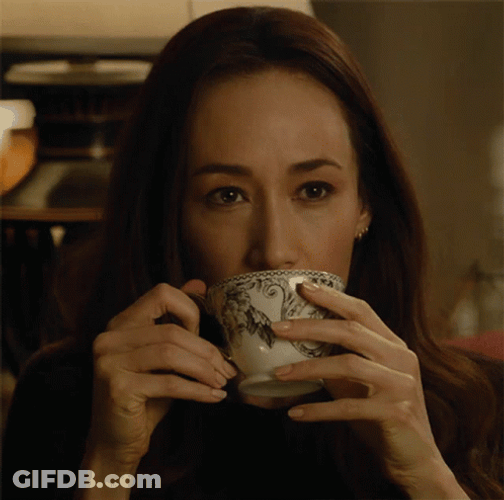 Drinking Maggie Eye Roll Meme GIF