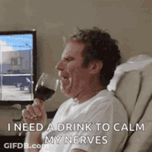 Drinking To Calm Down GIF