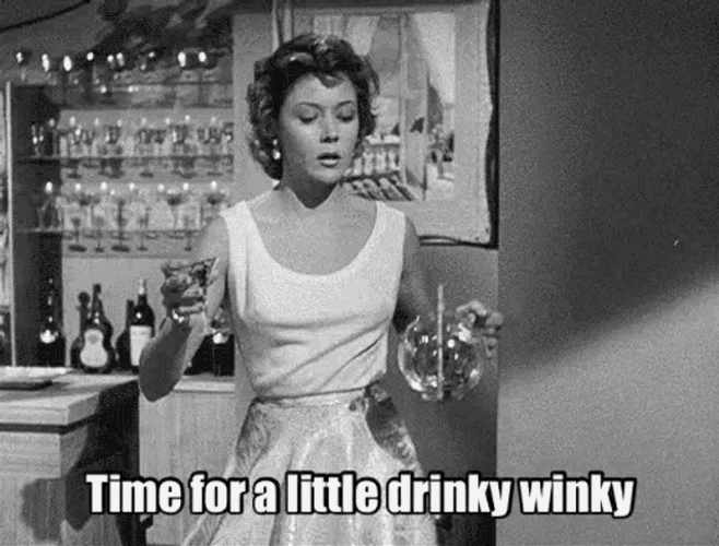 Drinky Winky Drinking Time GIF
