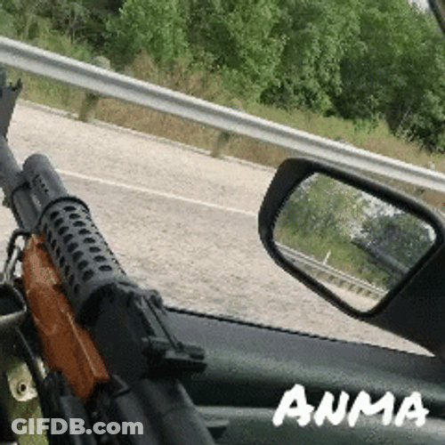 Drive By Shooter Using Anma AK47 GIF