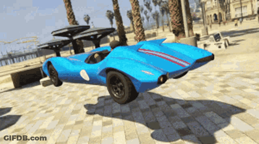 Driving A Floating Car GIF