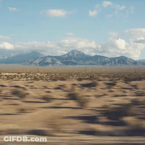Driving Fast In The Desert GIF