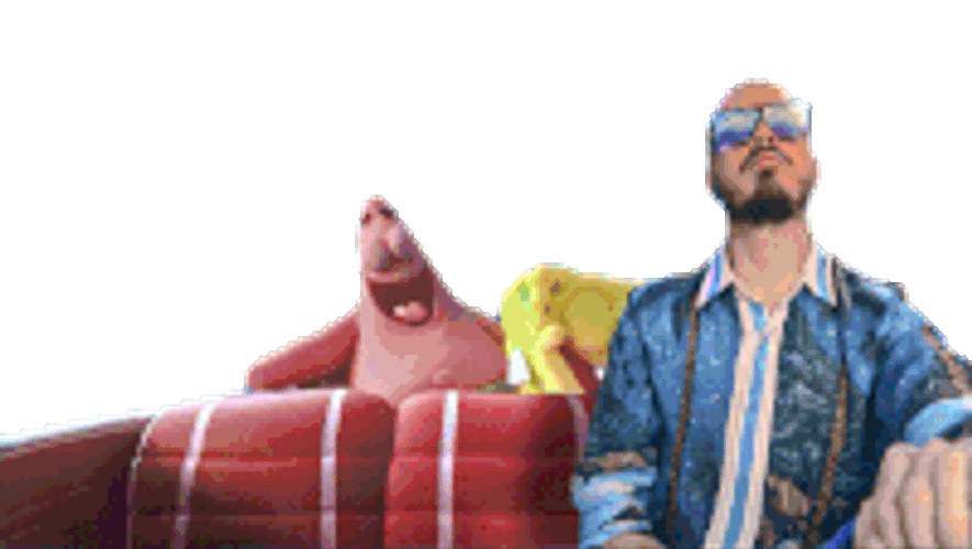 Driving J Balvin Sticker GIF