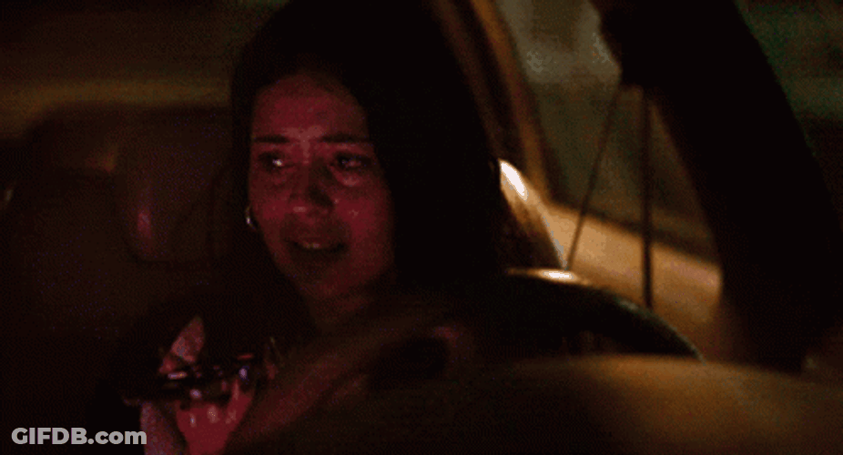 Driving Maddy Perez Talks On Phone GIF