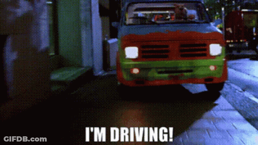 Driving Scooby Doo Van GIF