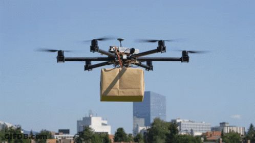 Drone Carrying Package GIF