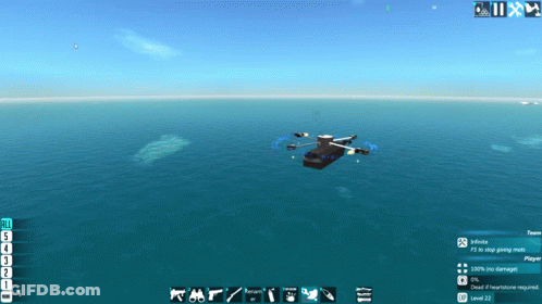Drone Flying Over Ocean GIF