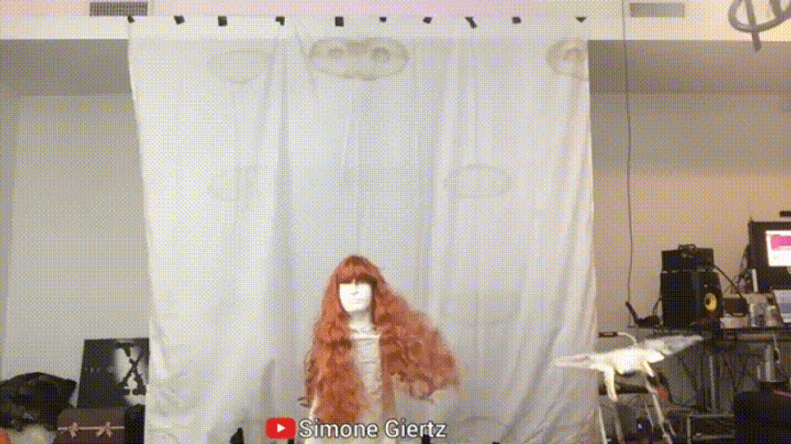 Drone Giving Mannequin Haircut GIF