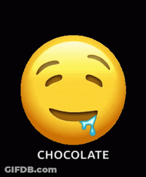 Drooling Face Emoji Delicious Chocolate GIF