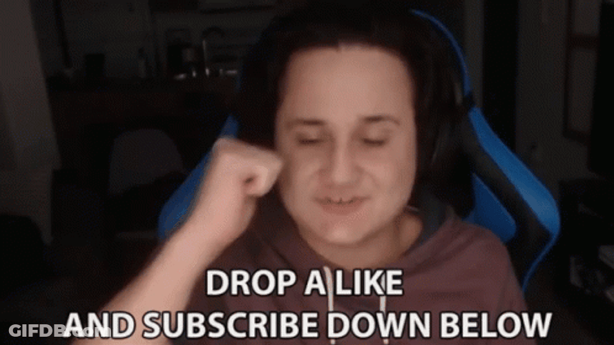 Drop Like And Subscribe Button GIF