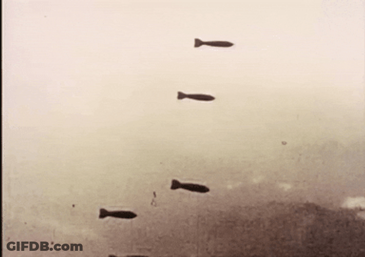Dropping Atomic Bombs On Mountains GIF