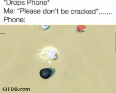 Drops Phone Me Please Dont Be Cracked Phone Video Game GIF