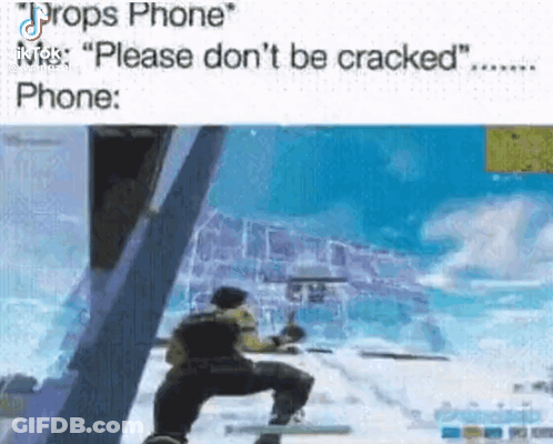 Drops Phone Oh God Pls Dont Be Cracked Video Game GIF