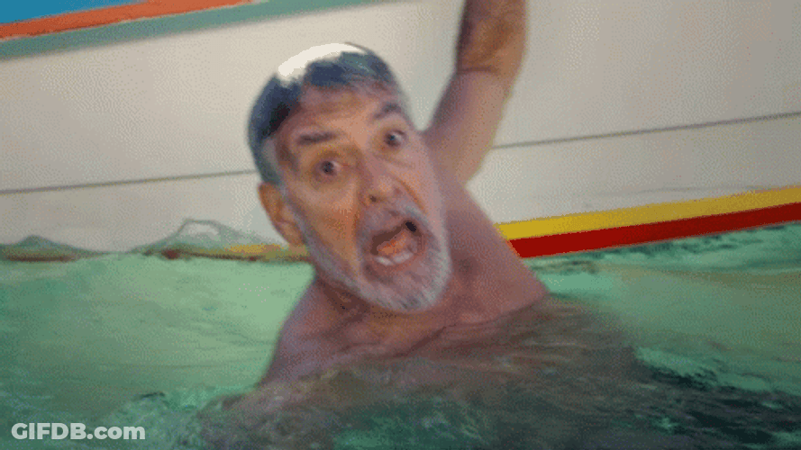 Drowning George Clooney GIF