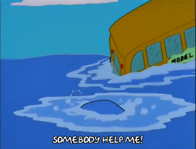 Drowning Milhouse Van Houten GIF