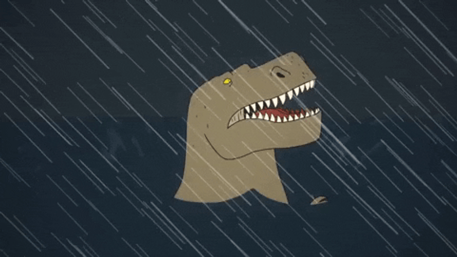Drowning T-Rex Dinosaur GIF