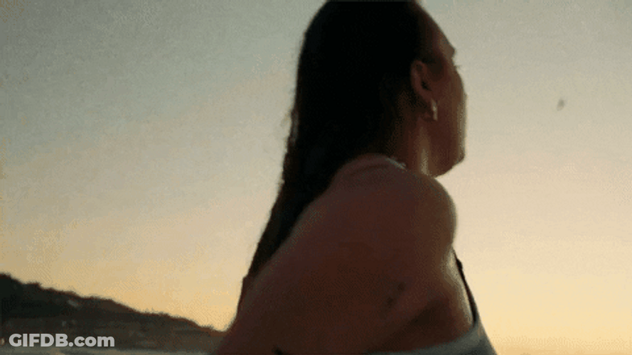 Drowning Through Blue Wave GIF