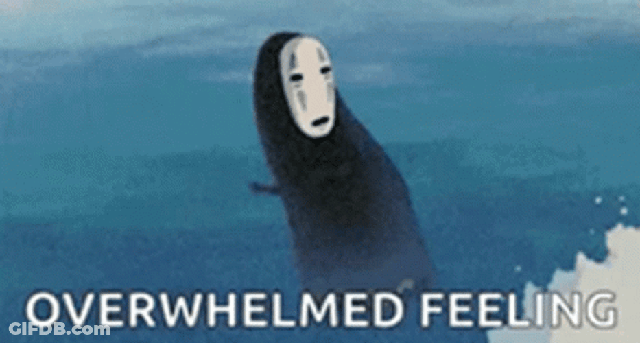 Drowning With Overwhelmed Feeling GIF