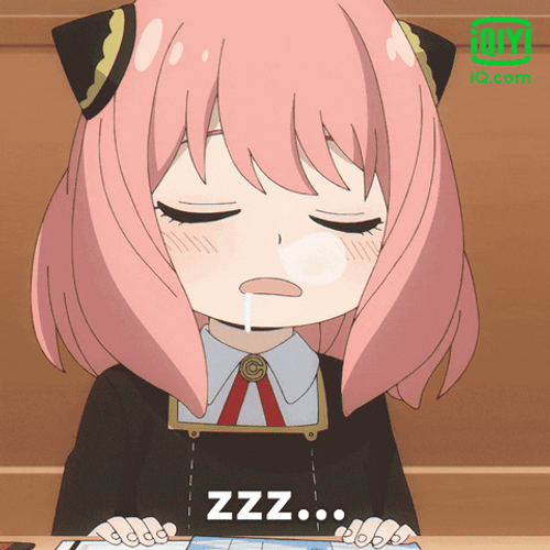 Drowsy Anya Forger Falling Asleep GIF