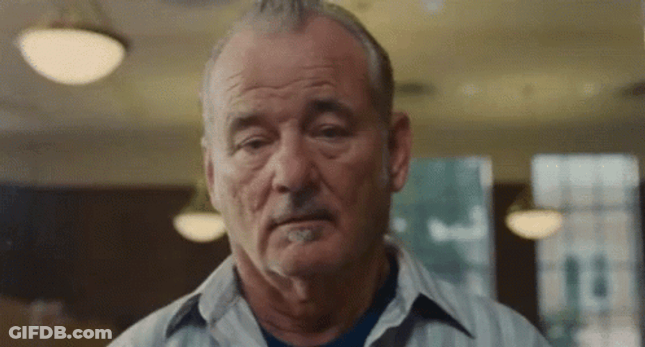Drowsy Bill Murray Bumping Head GIF
