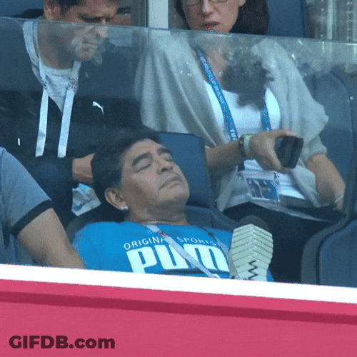 Drowsy Diego Maradona Sleeping In Game GIF
