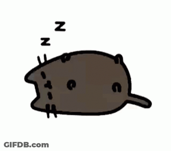 Drowsy Pusheen Cat Sleeping GIF