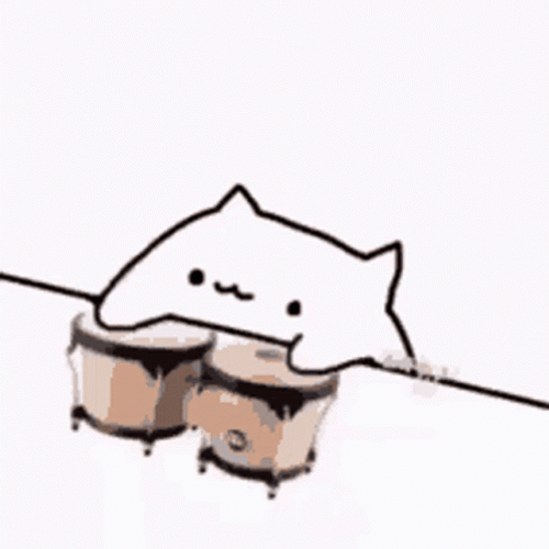 Drum Roll Bongo Cat GIF