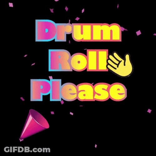 Drum Roll Party Confetti GIF