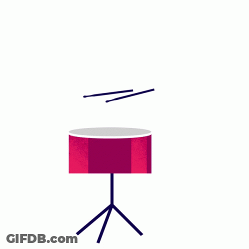 Drum Set With Sticks GIF